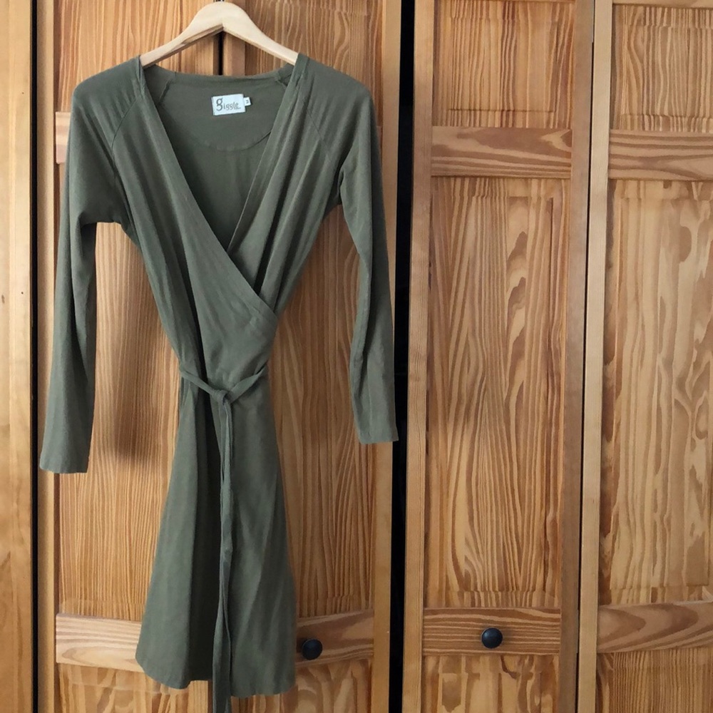 Organic cotton wrap dress